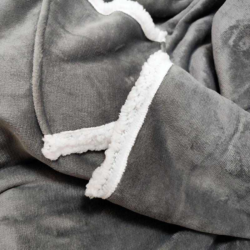 Amazon cross-border blanket wearable blanket warm blanket with sleeves TV blanket large pocket lazy blanket wholesale