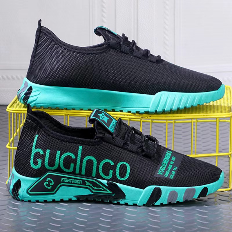 √ Aerospace Spring, Summer and Autum Fly-Knit Men's Shoes Korean Style Trendyy Casual Breathable Men's Light and Comfortable Sports Shoes