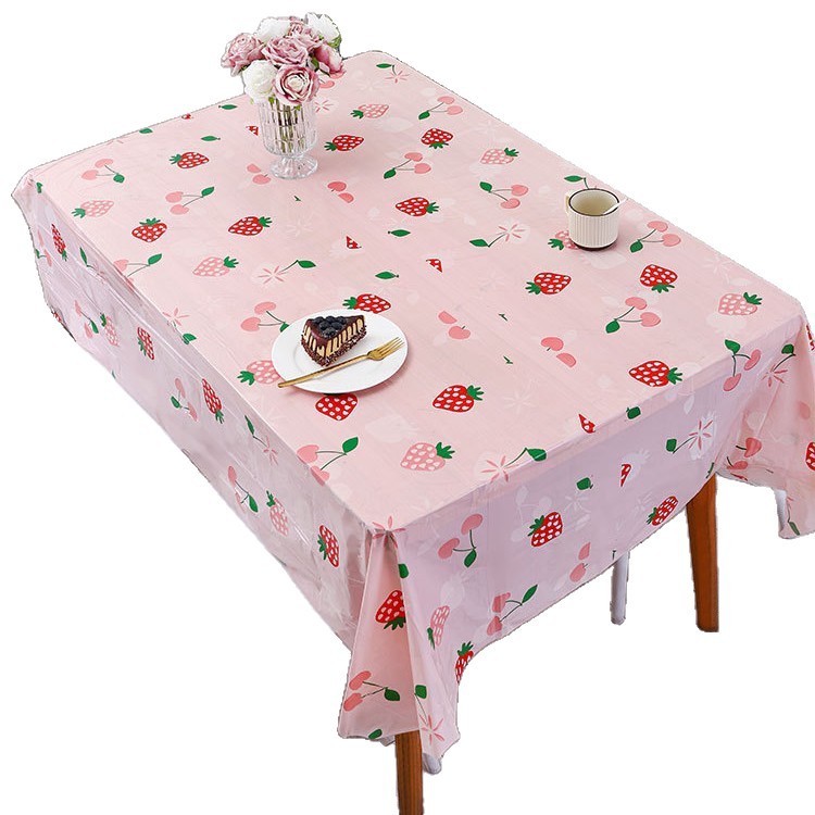 New Year's Tablecloth, Disposable Festive Red Tablecloth, Waterproof and Oil-Proof, No-Wash, Round Table, Square Table, Plastic Tablecloth