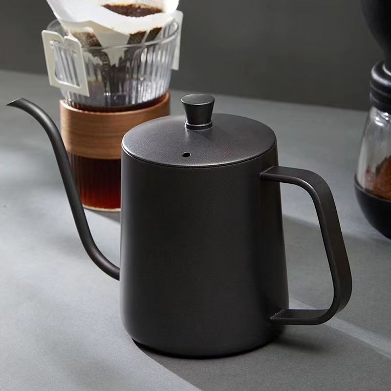 Ручная кофейная кастрюля с тонким носиком, из нержавеющей стали, бытовые кофейные приборы, с висячими ушами, длинный носик, кофейный фильтр