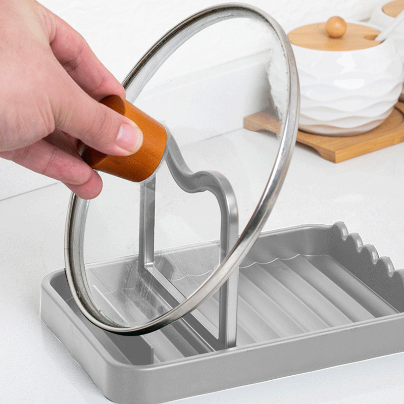 Pot Lid Rack Table Top Spoon Shovel Storage Rack Spoon Shovel Bracket Multifunctional Drying Rack Bracket Kitchen Storage Artifact