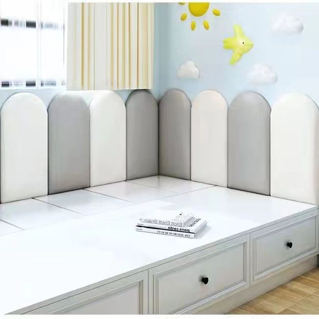 Anti-Collision Wall Stickers Self-Adhesive Headboard Soft Wall Decoration Tatami Soft Wall Surround Children's 3D Stereo Wall Stickers Backrest