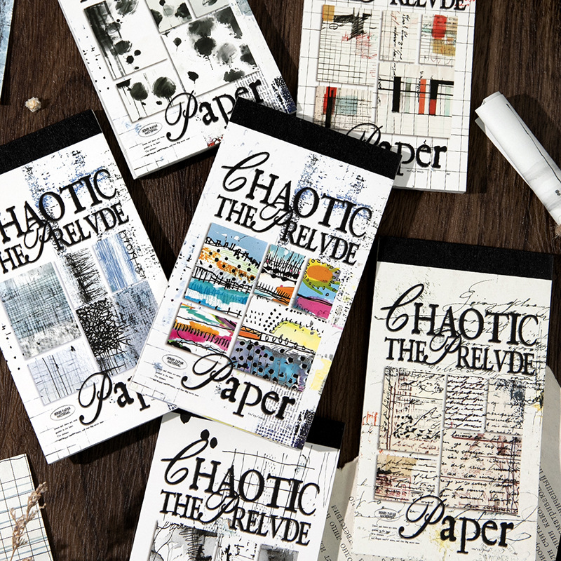 Записи Yanji Материалы Хаос Пролог Серия Ретро Ежедневник DIY база 40 листов в 6 стилях