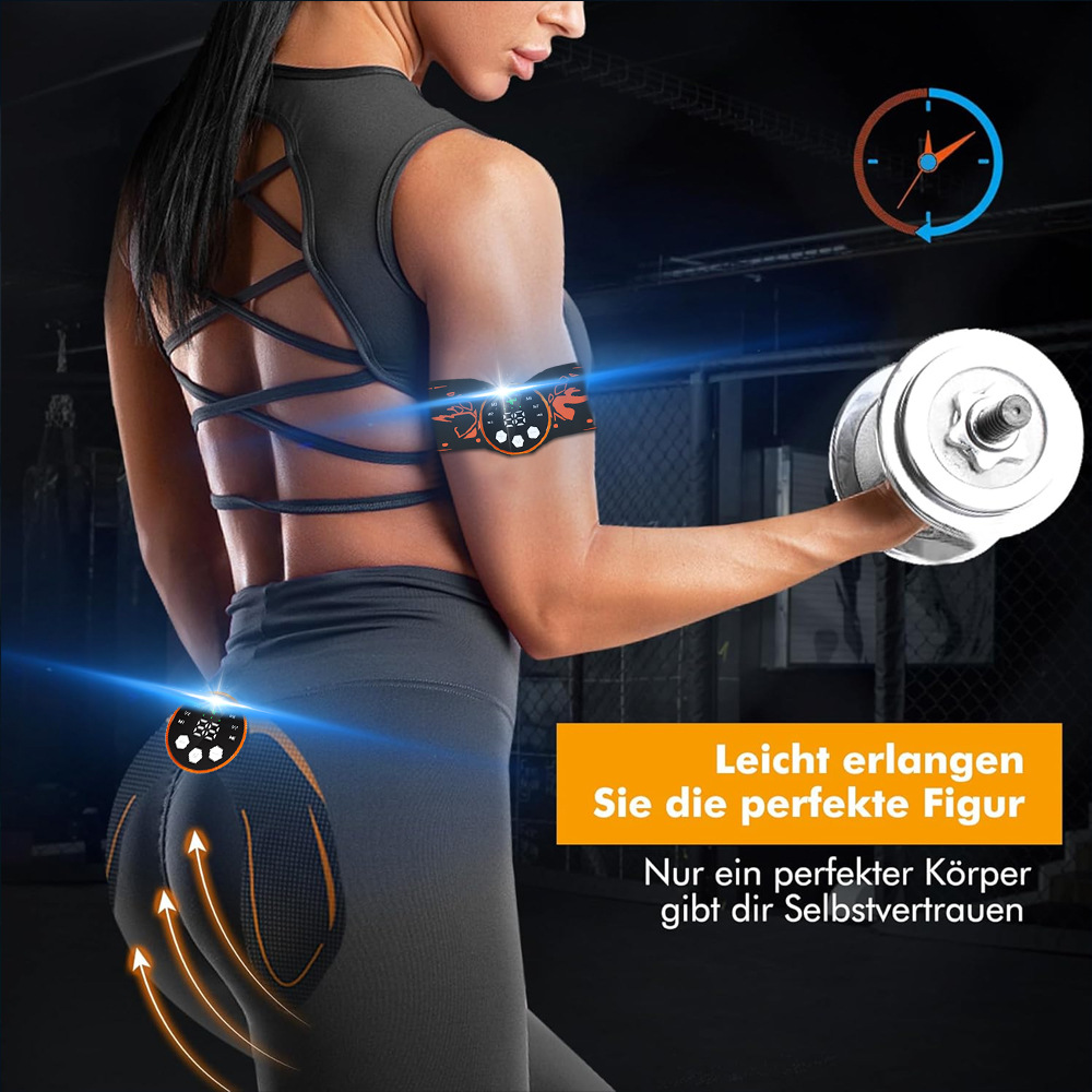 Cross-border EMS Pulse Abdominal Fitness Instrument Bodycon Muscle Training Instrument Artifact Lazy Abdominal Muscle Sticker Charging Abdominal Fitness Instrument