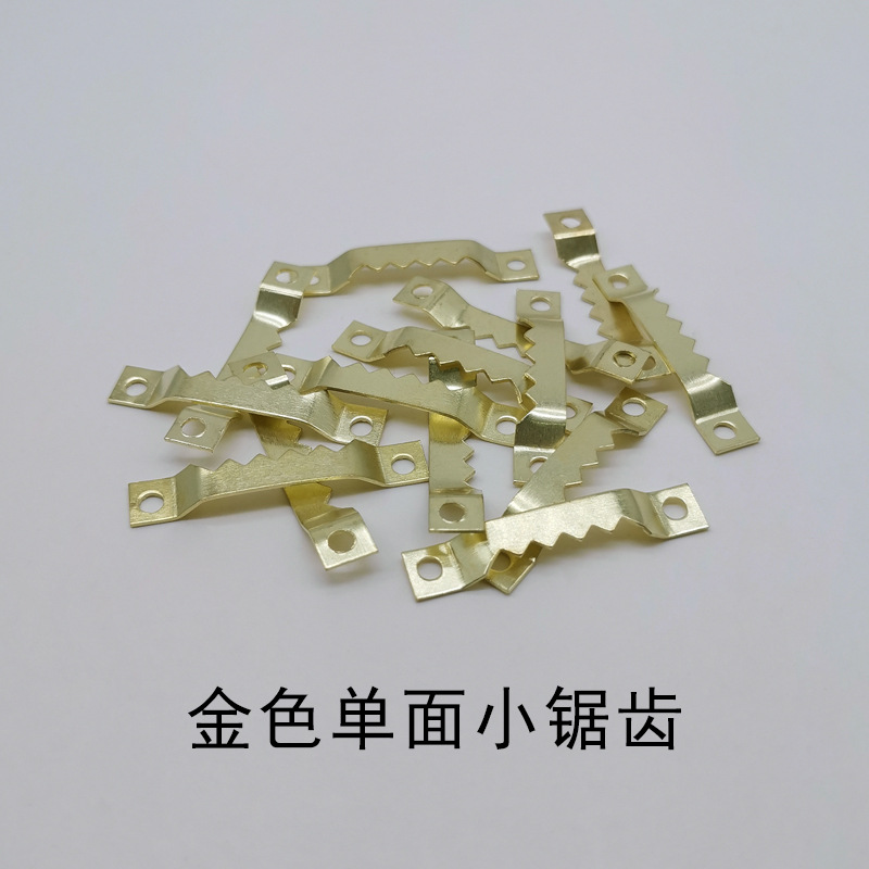 Factory Direct Sales Single-Sided Sawtooth Hanging Piece with Screws Black Zinc Thickened Photo Frame Mounting Back Panel Invisible Hidden Hanging