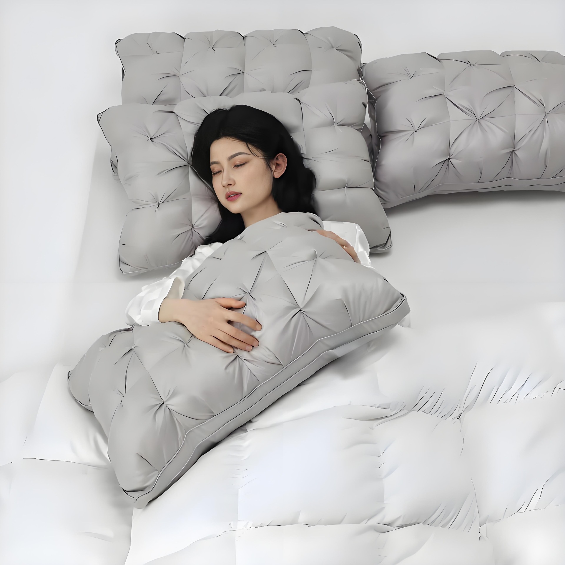 Подушка с закрученным цветком, пятизвездочный отель, 48X74 см, защита шейного отдела позвоночника, не сминается, пара домашних подушек для шеи