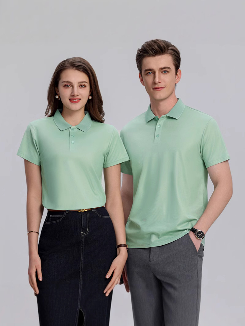 Summer catering lapel short sleeve overalls custom printing men's advertising quick-drying POLO shirt ice silk tooling manufacturers