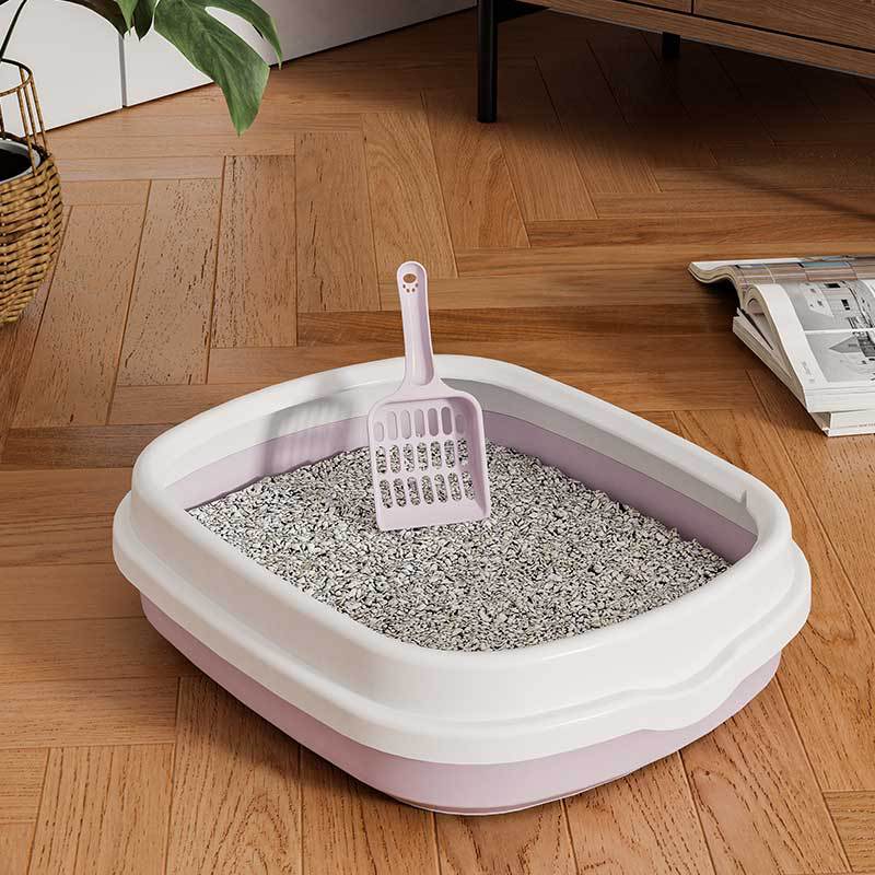 Oversized cat litter box semi-closed cat toilet anti-splash cat plastic pet supplies open cat litter box