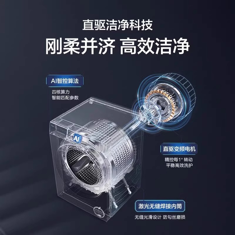 Haier Ga100-Stf582Hu1+Xqg100-Blde582Hu1 Washing and Drying Set Heat Pump Drying Washing Machine