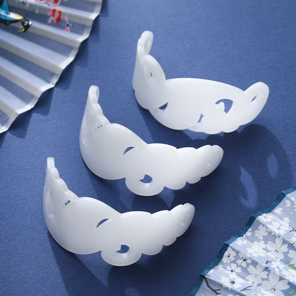 Acetic Acid Imitation Jade Hair Crown Antique Handmade Hanfu Headwear Phoenix Pattern Carved Hair Accessories for Men and Women Hair Accessories Hair Bun Decorative Crown