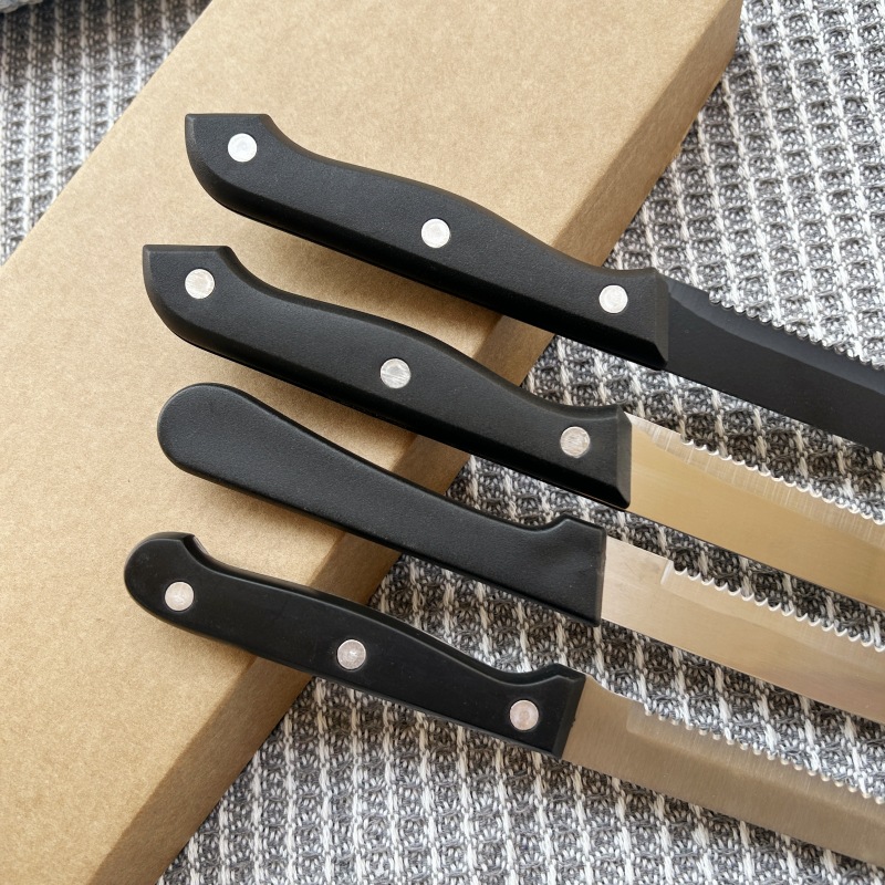 Cross border kitchen steak knife outdoor hot stainless steel toast knife table tool bread knife portable fruit knife