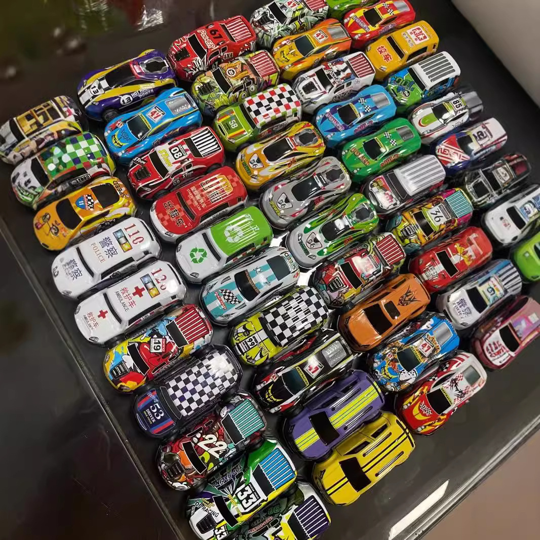 Wholesale alloy car tin car children's toys back car car shake sound explosion simulation model ornaments in bulk