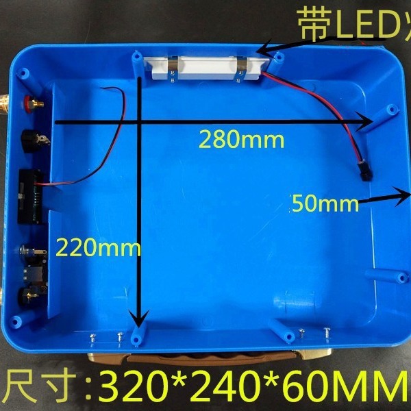 12V3 string 4 iron lithium battery waterproof case LED light lithium battery Shell UPS large capacity storage power all-in-one machine