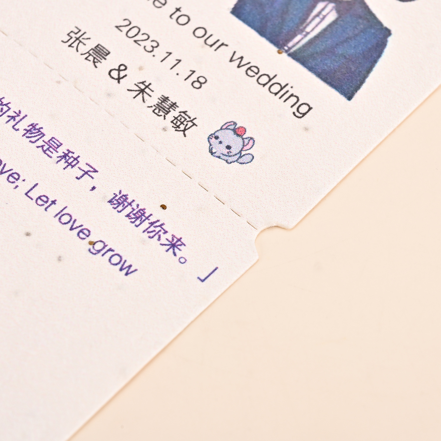 Seed Paper Germination Paper Wedding Invitation Letter Tanabata Festival Ticket Birthday Admission Postcard Card Customization