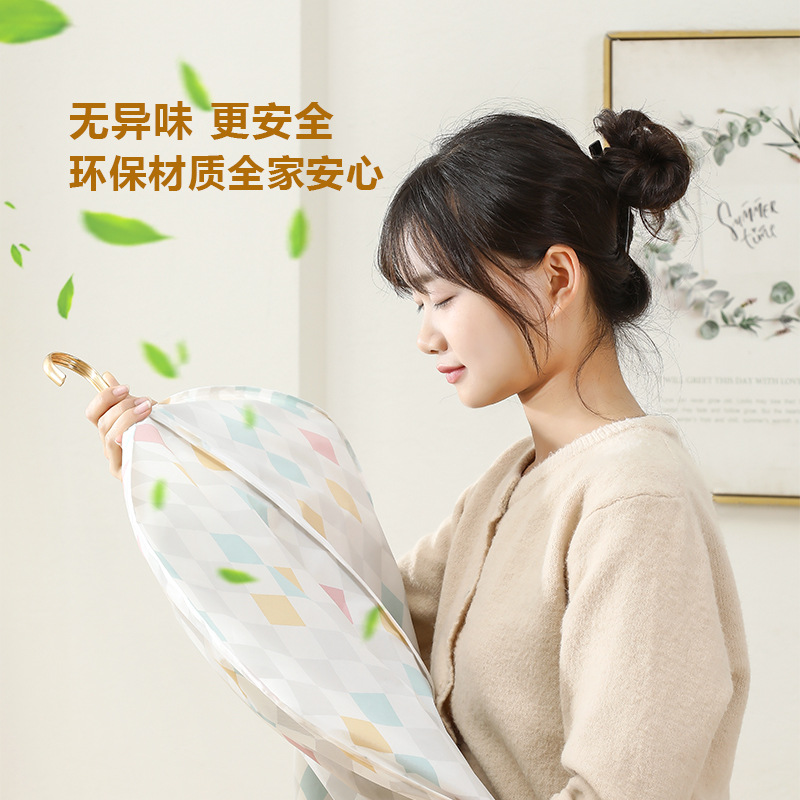 Factory peva clothes cover flat clothes dust cover zipper dustproof moisture-proof clothing storage bag home delivery