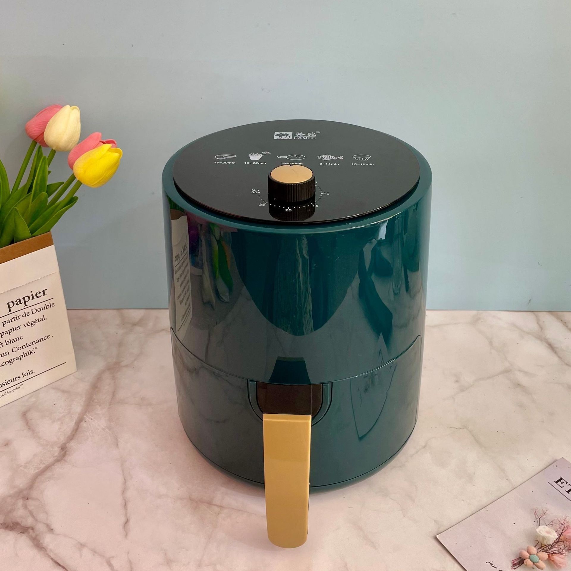 Household Camel Air Fryer 4L Mechanical Oil Fume-free Potato Chip Machine Air Electric Fryer Gift Group Buying Daifa