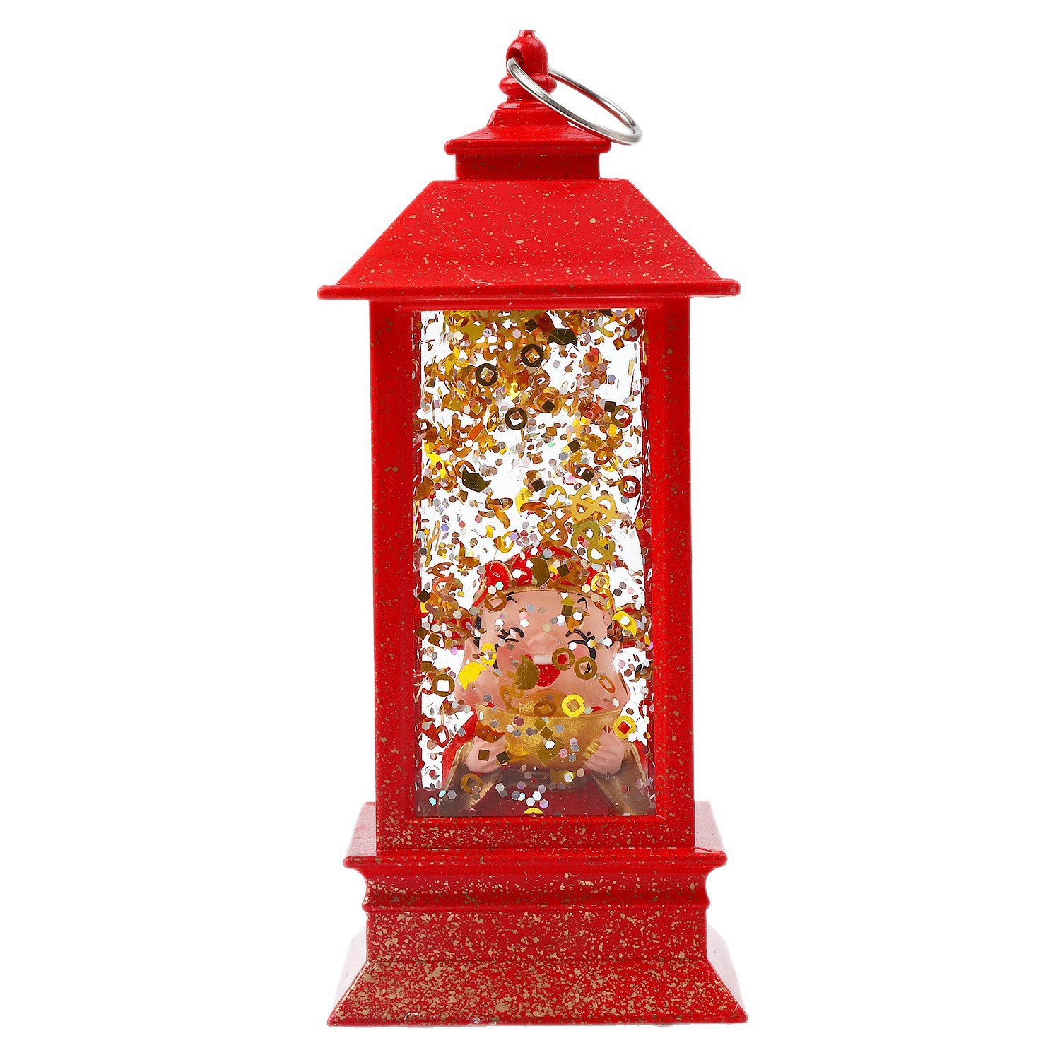 New Year God of Wealth Wind Lamp Water-Filled Small Oil Lamp Gift Decoration Desktop Ornament Luminous Night Light God of Wealth Creative Ornament