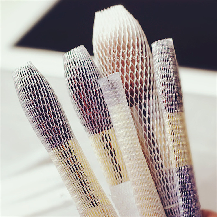 Factory makeup brush hair protection net cover wholesale plastic protection net cover white brush cover rose protection net