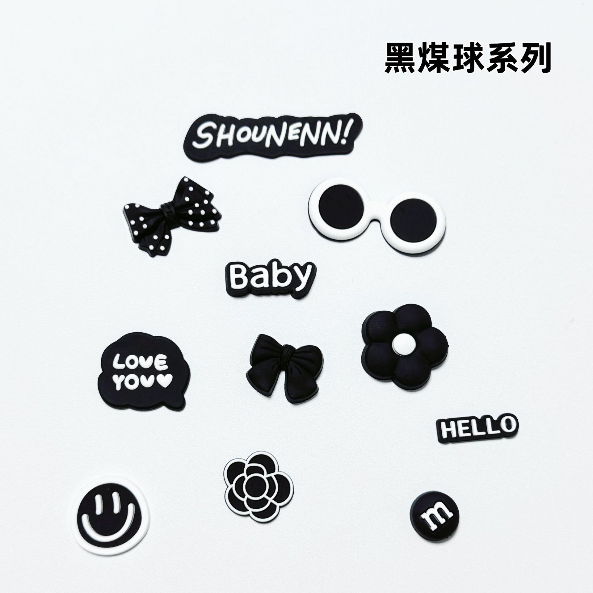 Pvc Soft Glue Patch Briquette Series Handmade DIY Mobile Phone Case Accessories Hole Shoe Accessories Wallet Silicone Patch