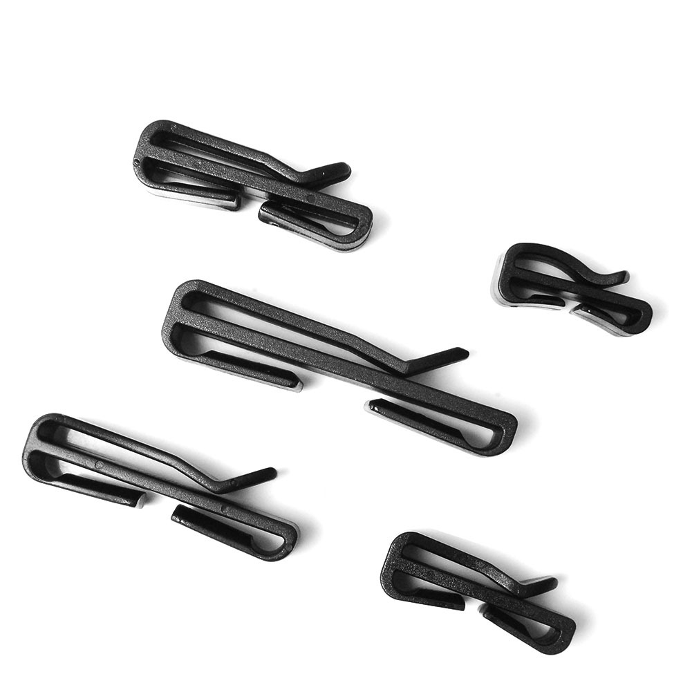 Black Webbing Finishing Clip, Outdoor Belt Clip, Belt Clip, Adjustment Buckle, Luggage Accessories 20~50mm