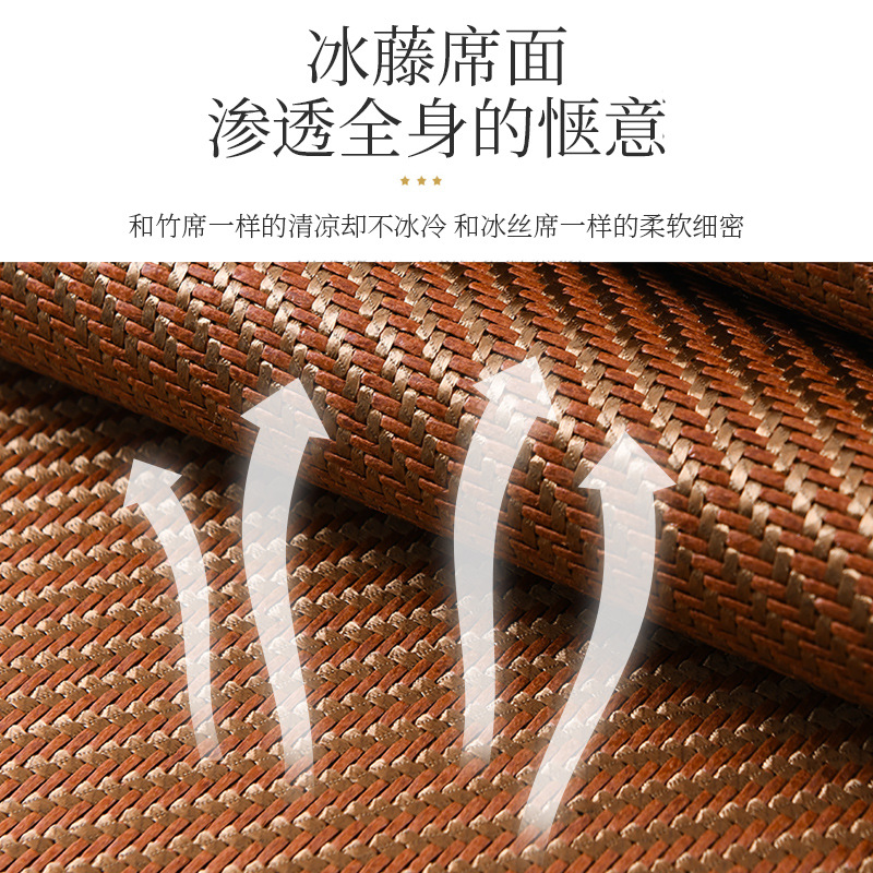 Summer Cool Pillowcase Ice Rattan Double-sided Pillow Leather Adult Single Summer Mat Pillowcase Washable Breathable Cool Pillow Cover