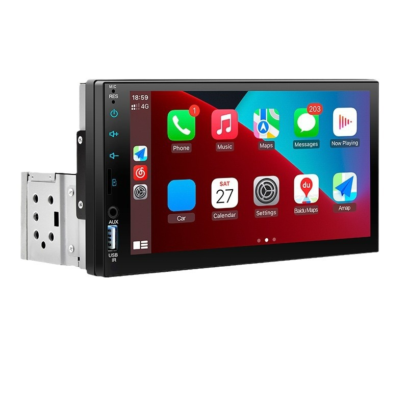 Cross-Border Hot-Selling Single-Cylinder 7023D Car Player Bluetooth Fm Reversing Image 7inch Full Touch Car Mp5 Player