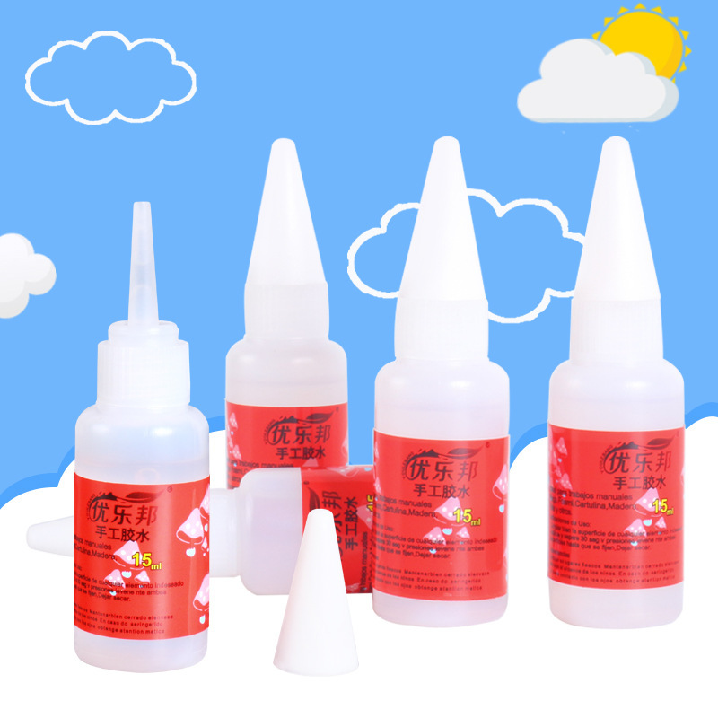 30ml children's diy alcohol glue non-woven cloth transparent handmade alcohol glue hemp rope button painting dried flower making