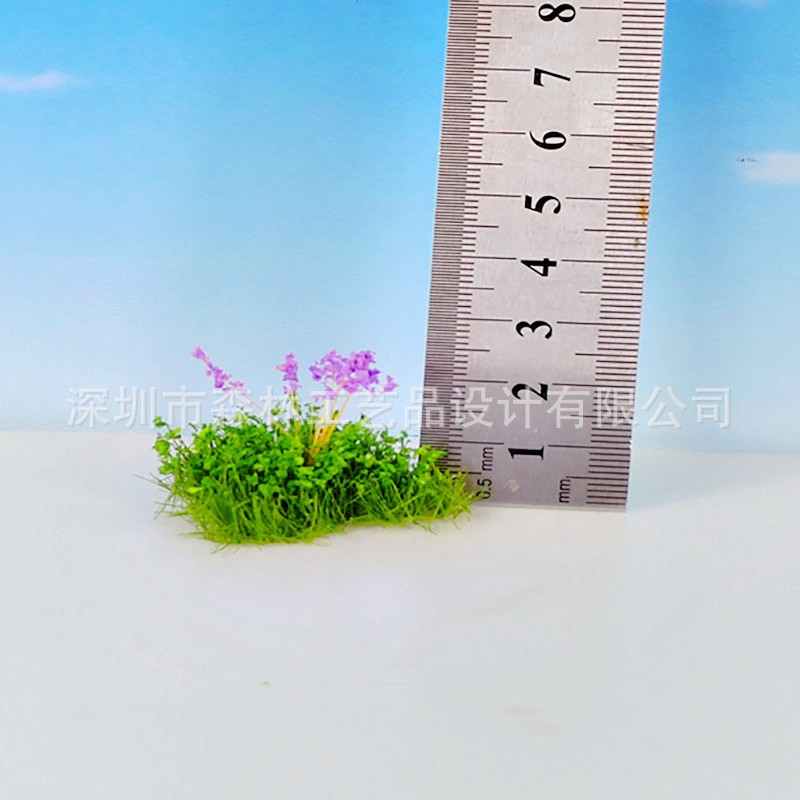 Sand Table Model Grass Outdoor Landscape Decoration Flower Cluster Handmade DIY Micro Scene Green Belt Material Grass Cluster