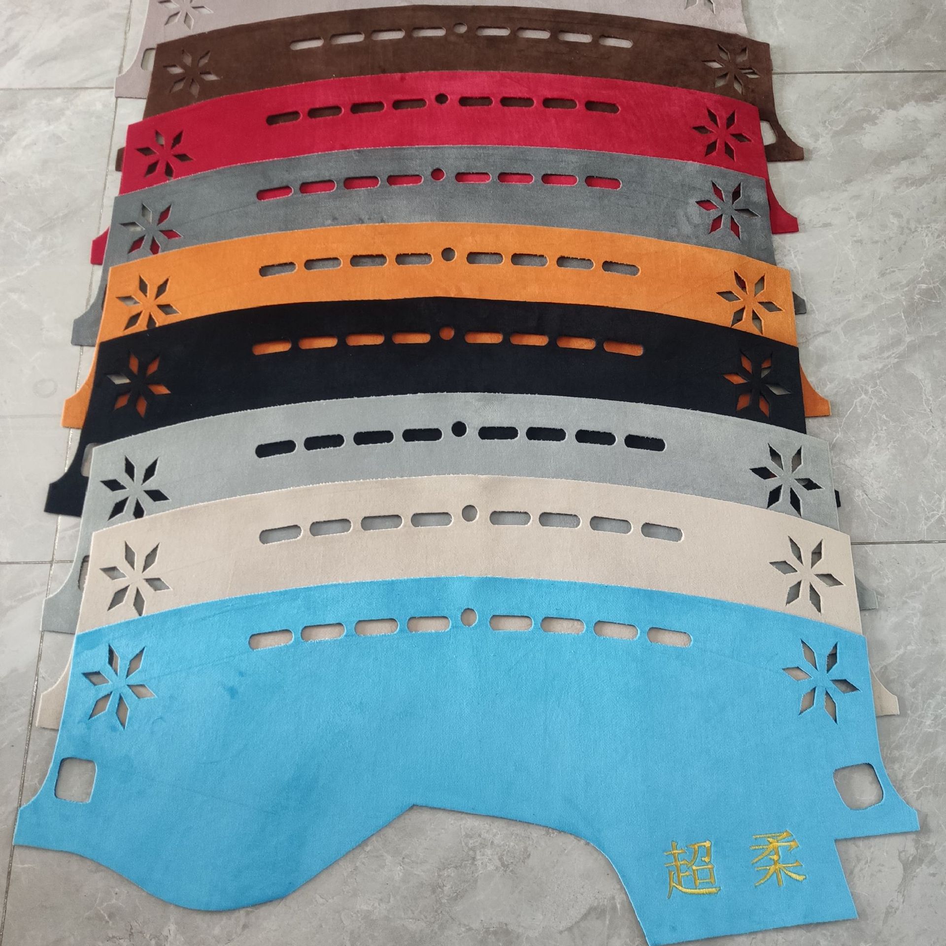 Cross-border foreign trade suede car instrument central control front desk light-proof pad sunscreen super soft velvet fabric bottom non-slip silicon cloth