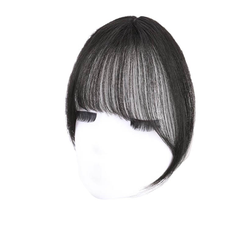 Small Thousand Generations Fake Bangs Wig Piece Air Bangs Wig Women's Fluffy Natural Traceless French Front Real Hair Internet Red