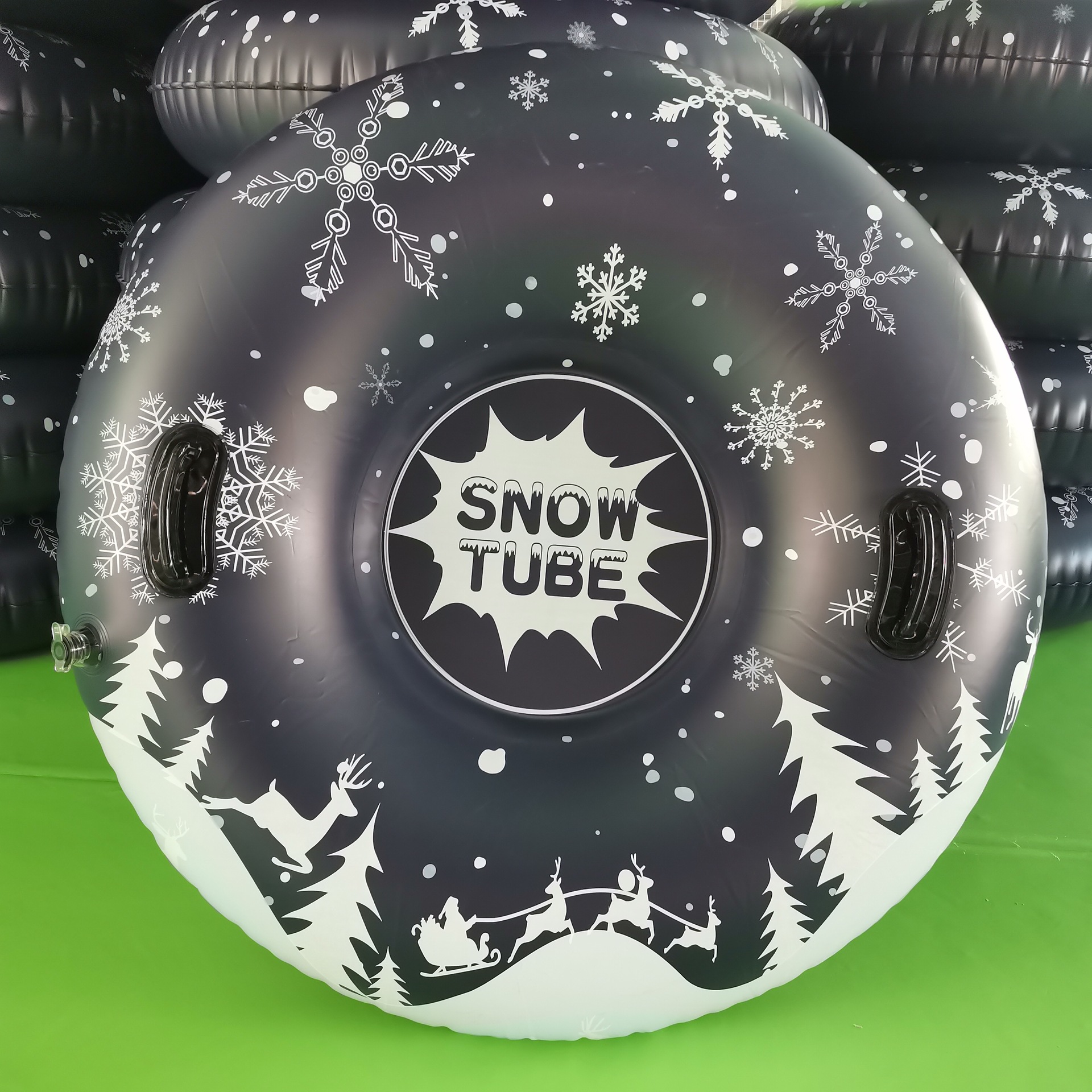 Надувное снежное кольцо ПВХ для взрослых, утолщенное зимнее развлекательное устройство, холодостойкое и износостойкое тянущее кольцо