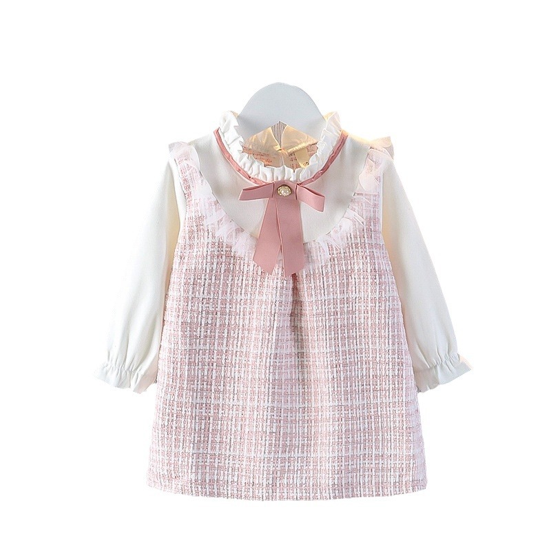 Girls' dress Spring and Autumn 2024 New Western Style Baby Children's Long Sleeve Princess Dress Fairy One Year Old Dress