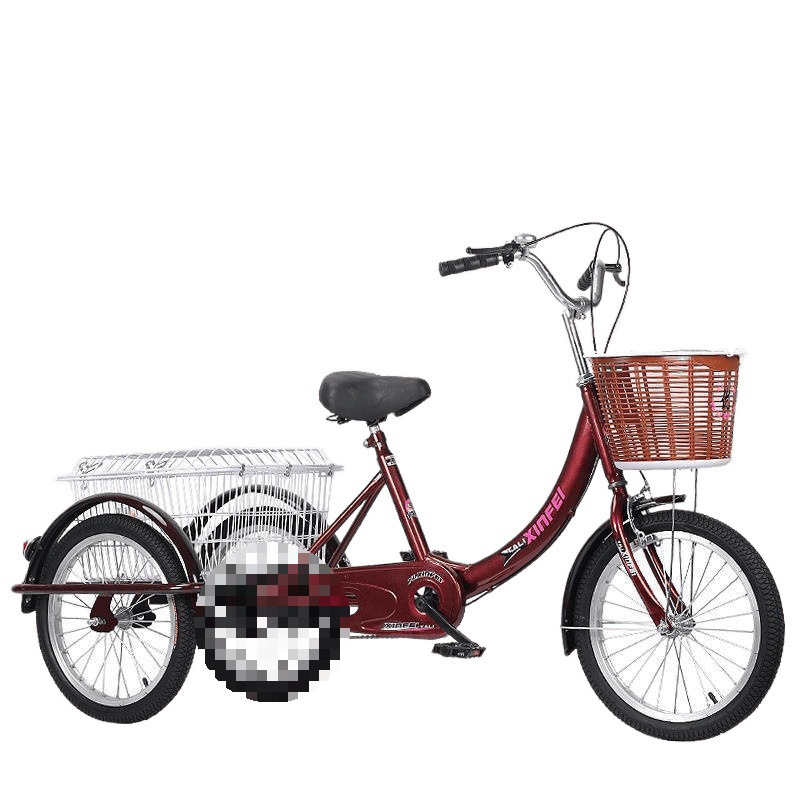 Pedal Tricycle for the Elderly, Elderly People Pick up and Drop Off Children, Elderly People, Old-Fashioned Pedal Tricycle