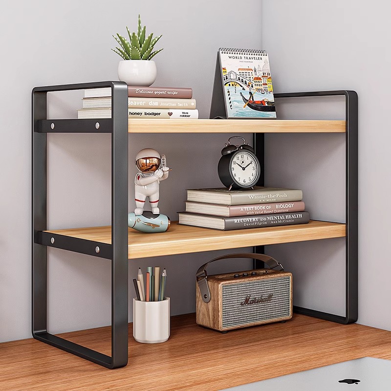 Desktop Storage Rack Multi-Layer Desk Storage Shelf Desk Layered Rack Iron Student Dormitory Desk Small Bookshelf