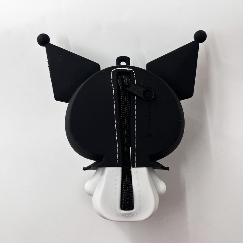 Customized Cartoon Anime Cute Kuromi Melody Children's Toy Silicone Wallet Kids Storage Coin Purse