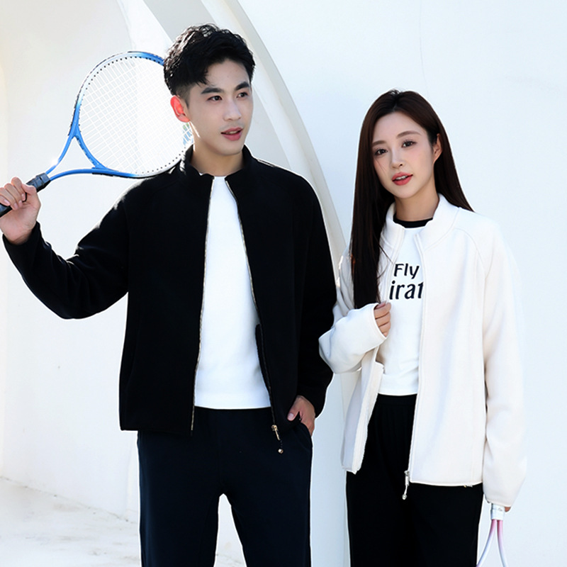 Stand Collar Fleece Jacket for Men and Women, Autumn and Winter Fleece-Lined and Thickeneded Casual Versatile Polar Fleece Outdoor Warm Jacket