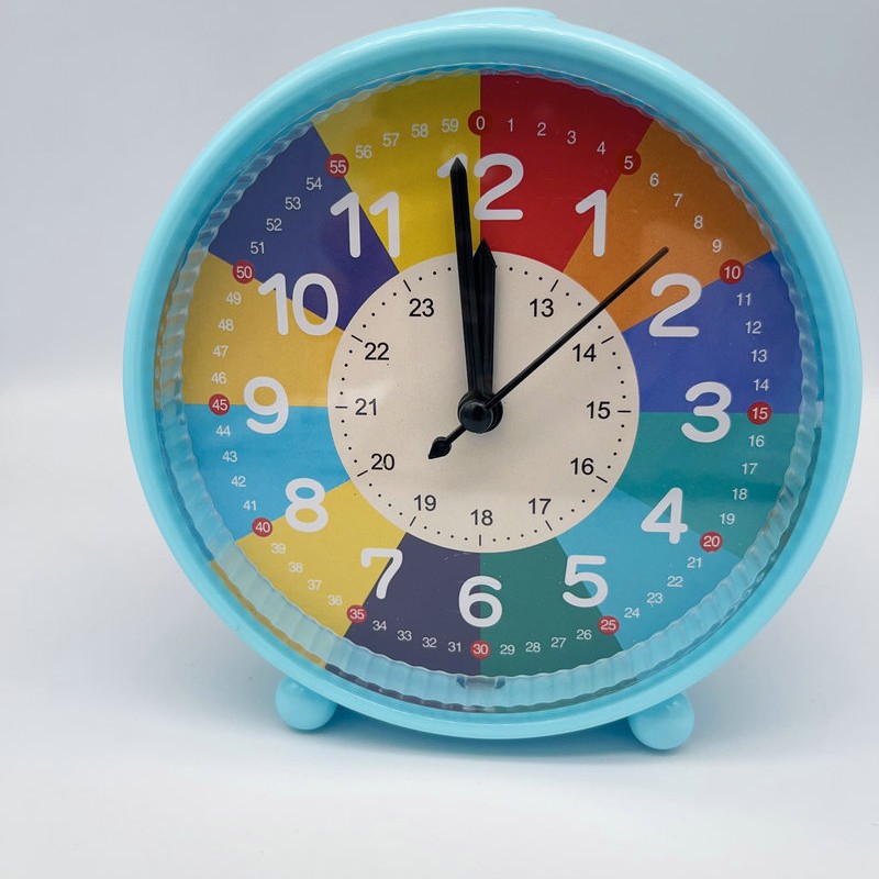 Creative Cross-Border Cute Candy Color Cartoon Alarm Clock Student Dormitory Office Cartoon Clock Face Bedside Gift Wholesale