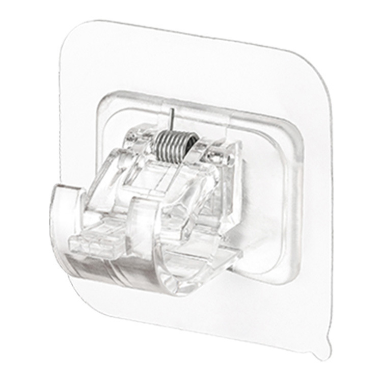 Cross-Border Curtain Rod Hook, Punch-Free Curtain Rod Hanger, Household Wall Adhesive Bracket Clip, Telescopic Rod Adhesive