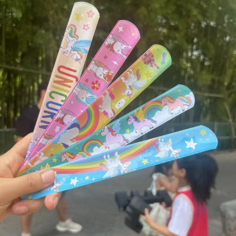 New Unicorn Snap Circle Rainbow Unicorn Clap Circle Children's Party Decoration Bracelet Holiday Gift