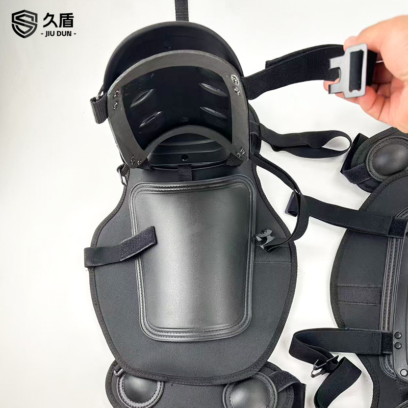 Anti-Riot Armor, Armor, Leggings, Elbow Pads, Black Flame-Retardant Explosion-Proof Armor, Anti-Knife and Stab-Proof Tactical Riot Suit