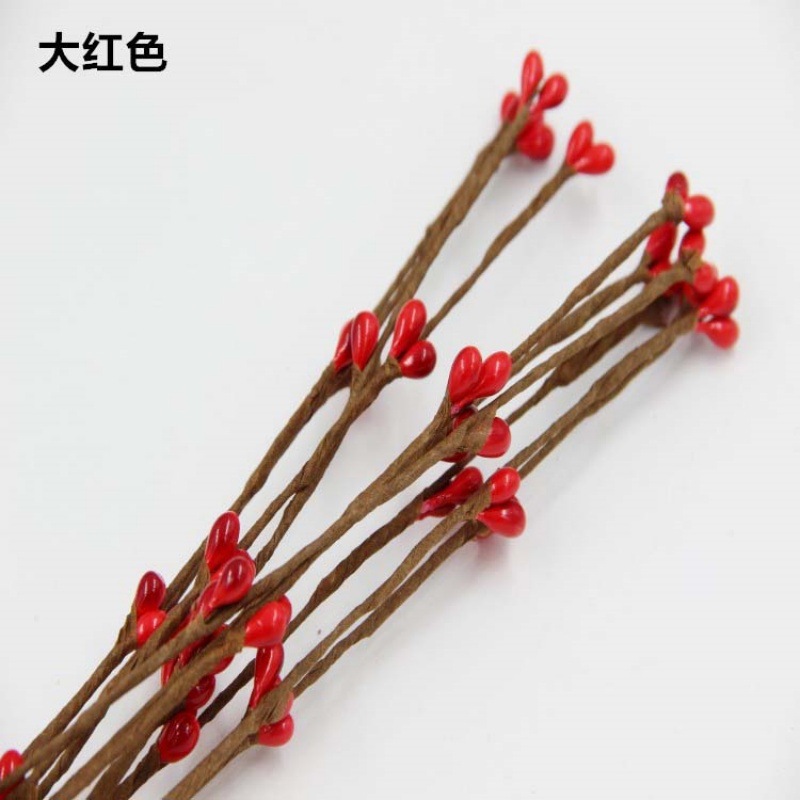 Garland Material 40cm Colorfulful Berry Short Rattan Pudding Bottle Wedding Candy Box Accessories Flower Rattan Source Factory