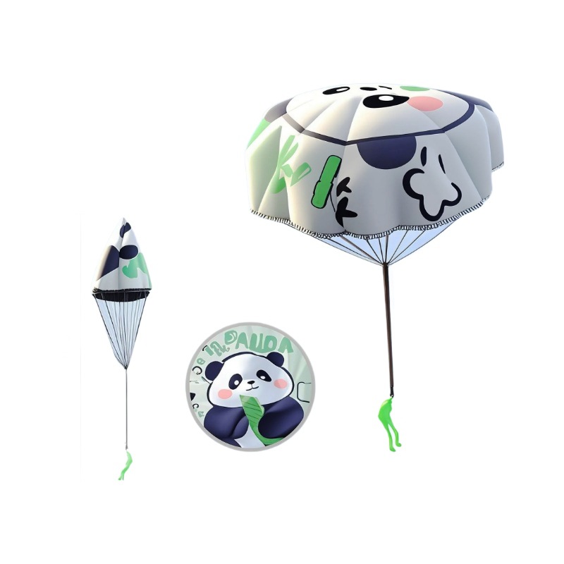 Children's Hand-Thrown Parachute Yellow Duck Frog Dinosaur Airdrop Outdoor Sports Game Gliding Parachute Park Toy