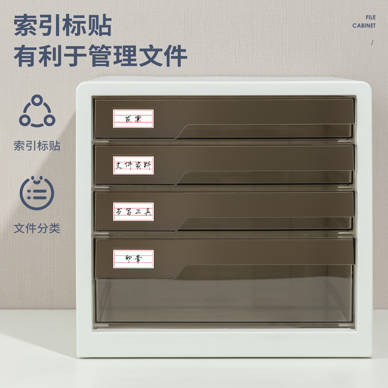 New Deli 100/PB101 filing cabinet A4 transparent drawer large capacity office desktop data classification storage