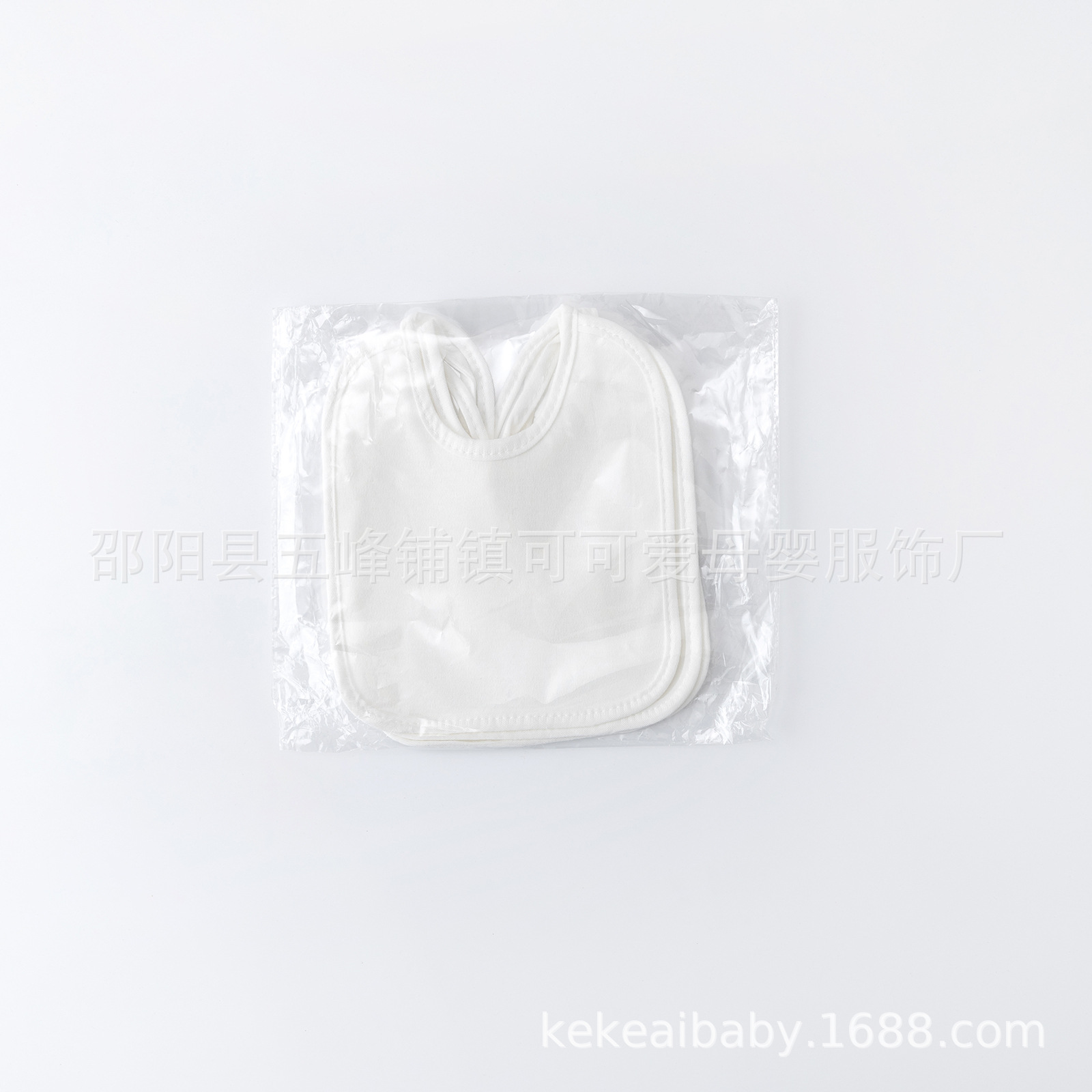 White children's painting saliva towel pure cotton baby bib waterproof lace-up pocket creative painted diy bib wholesale