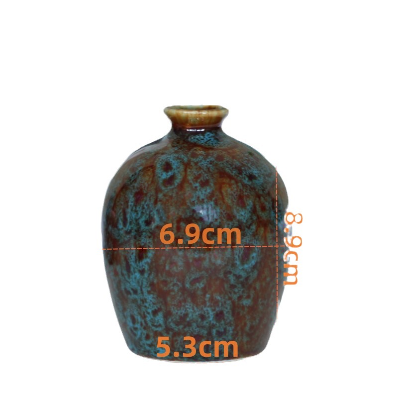 Amazon vintage ceramic vase pastoral four-piece flower decoration home decoration vase pastoral style flower holder
