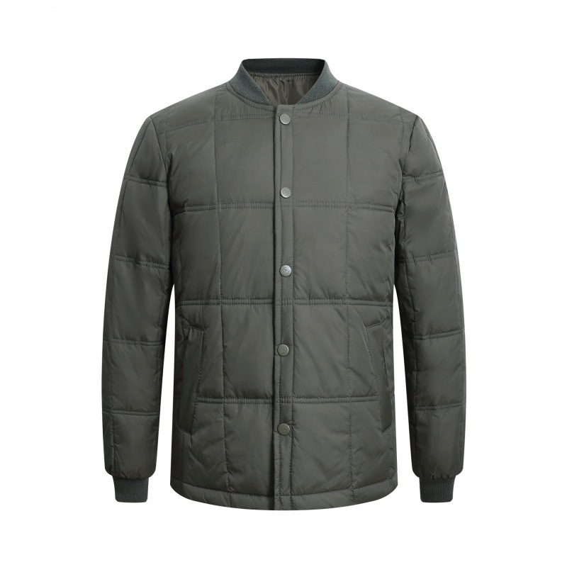 Куртка для мужчин среднего возраста и пожилых с стоячим воротником длинные рукава утолщенная подкладка оптом