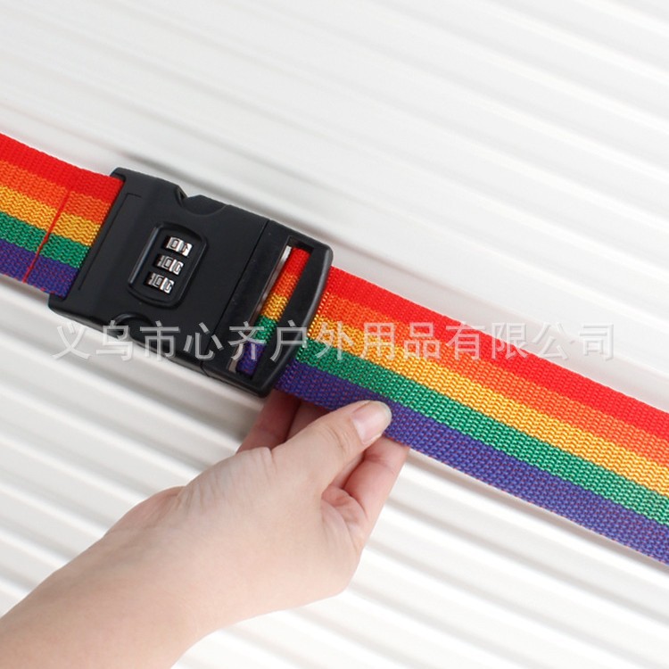 Factory direct one-word password packing belt luggage strap suitcase binding belt reinforced belt safety belt in stock