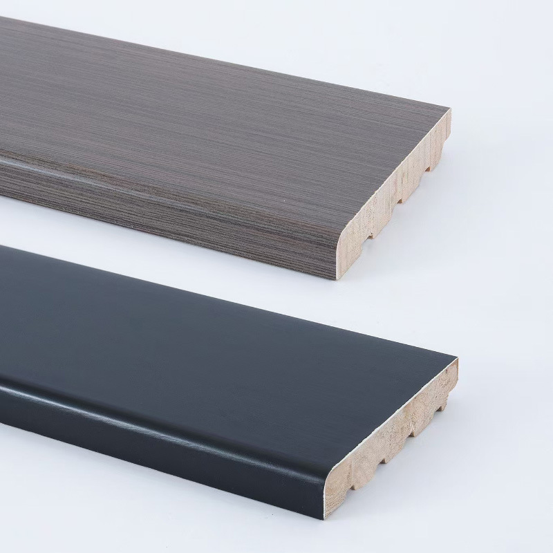 Directly Supplied from the Manufacturer 7.5cm Eucalyptus Wood Painted Solid Wood Baseboard Light Luxury Minimalist Style Decorative Thickened Skirting Board