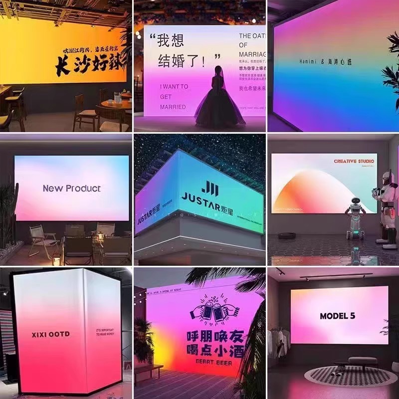 Led Sheet Symphony Luxury Stone El Flexible Light Panel Soft Film Curtain 24V Programmable Background Wall Pixel Screen