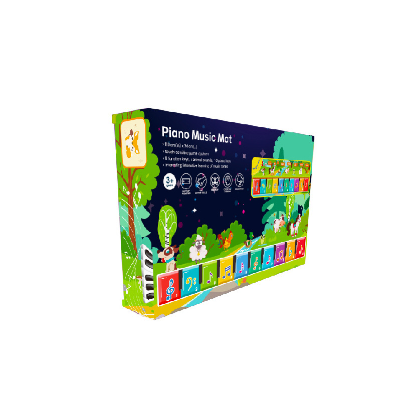 Cross-border new children's animal piano music interactive music blanket foreign trade early education electronic decompression toy blanket